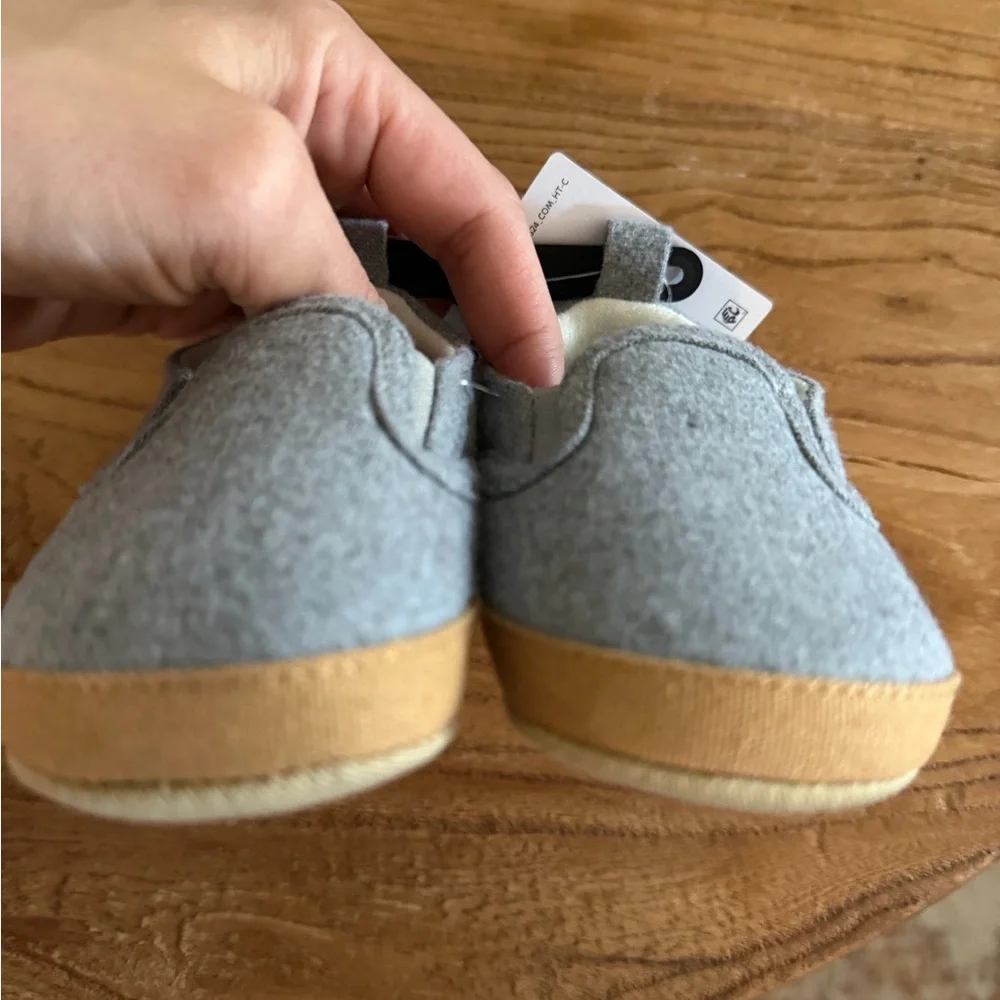 Carter's Grey Slip-On Baby Walkers with Tan Soles